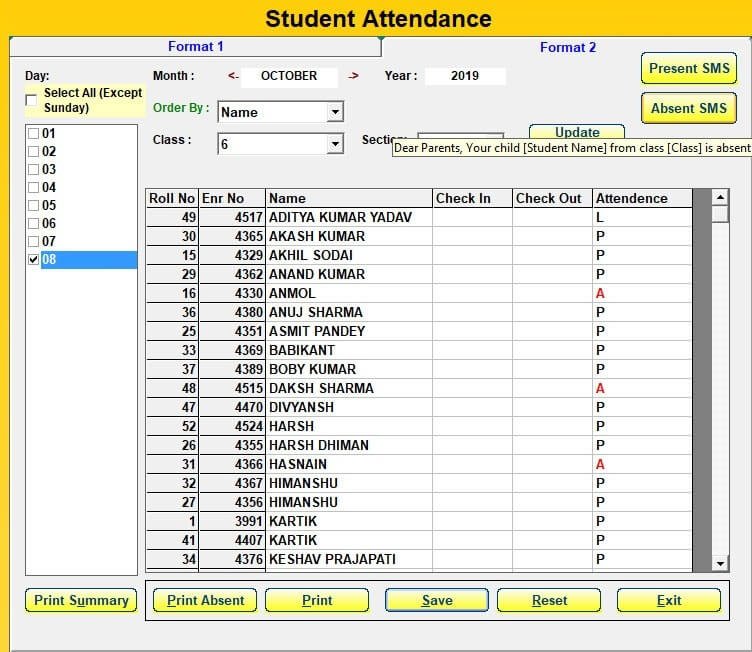 Student Attendance