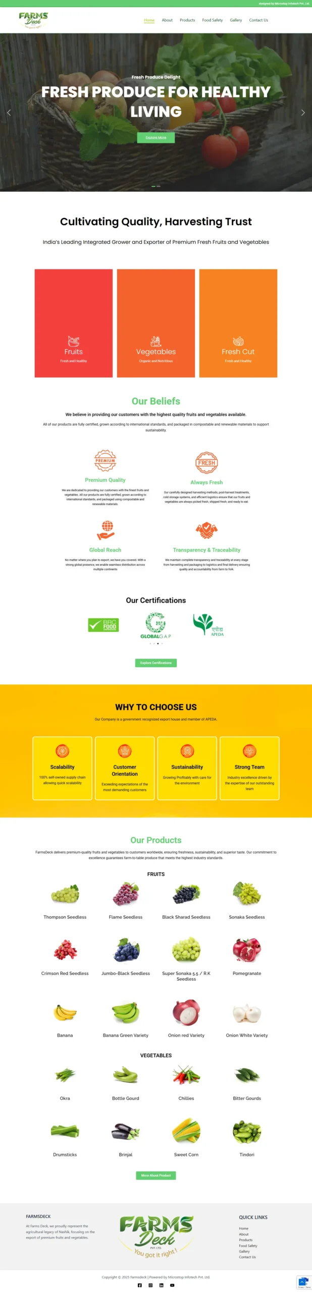 Farms Deck Website